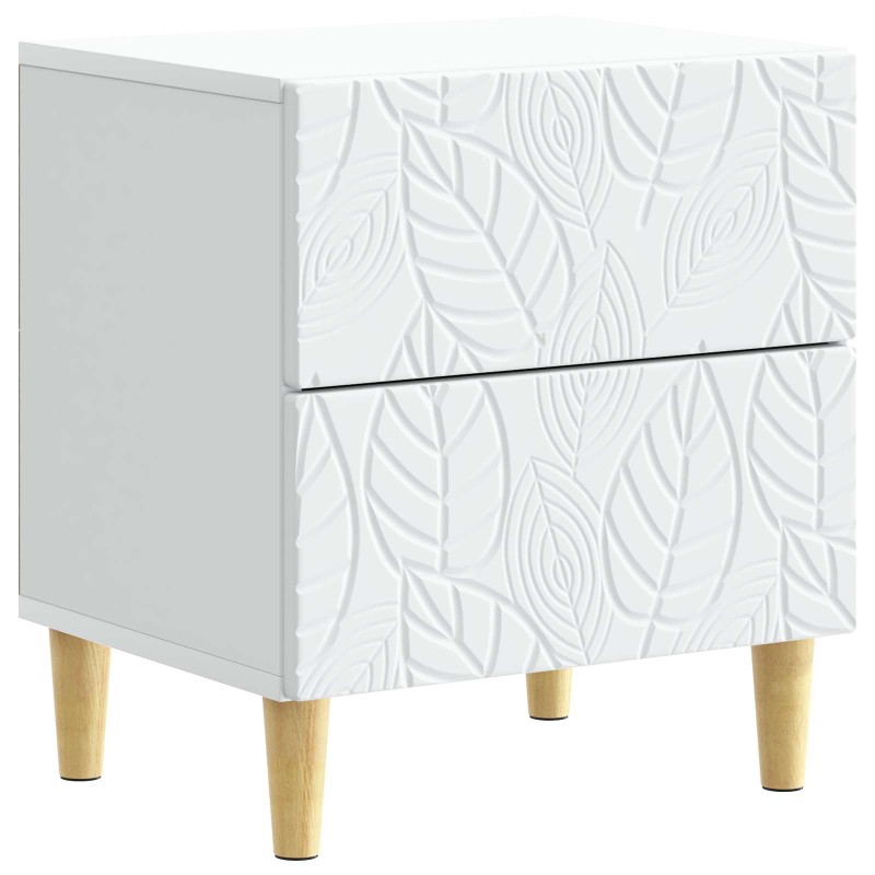 vidaXL Κομοδίνο 2 τμχ. Λευκό 43 x 34,5 x 48 εκ Επεξεργασμένο Ξύλο