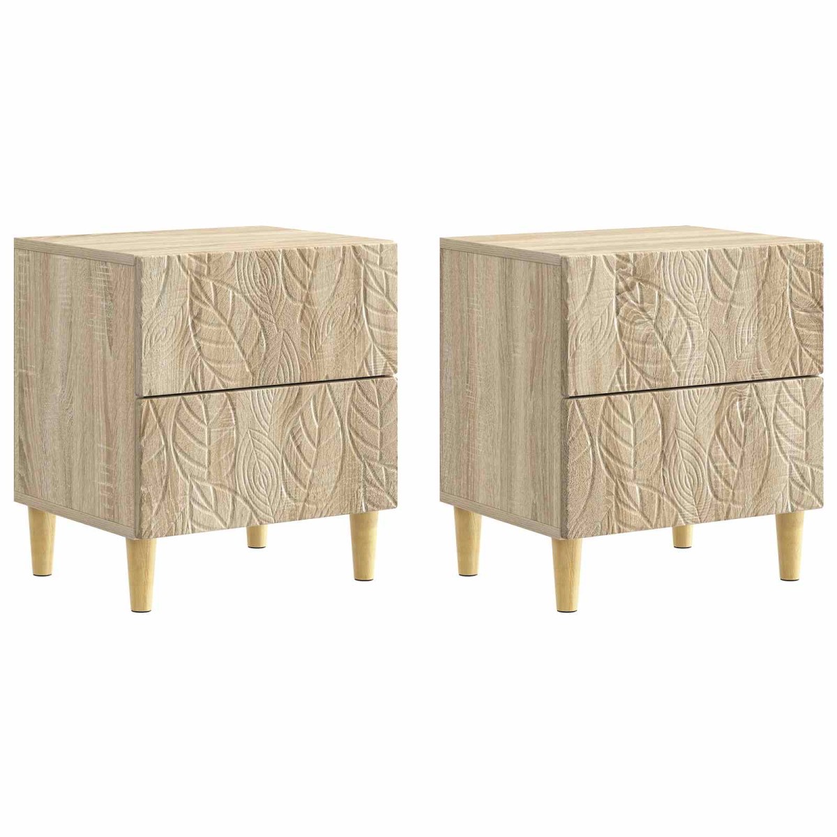 vidaXL Κομοδίνο 2 τμχ. Sonoma Δρυς 43 x 34,5 x 48 εκ