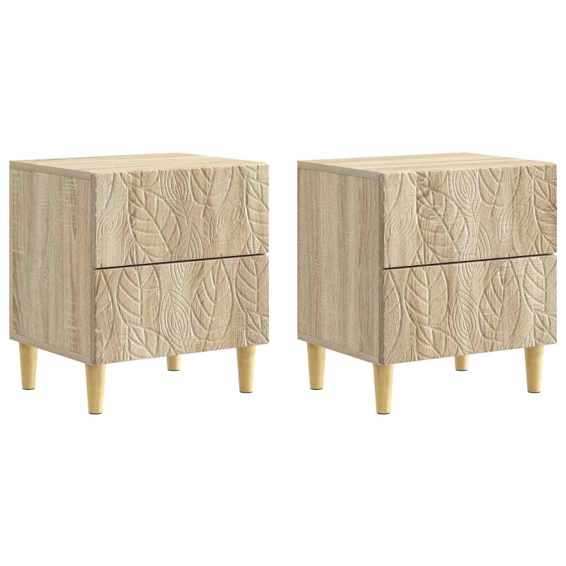vidaXL Κομοδίνο 2 τμχ. Sonoma Δρυς 43 x 34,5 x 48 εκ