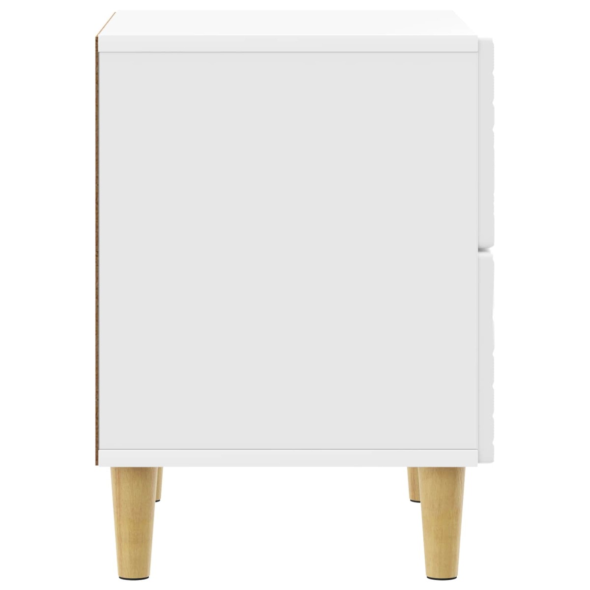 vidaXL Κομοδίνο Γυαλιστερό Λευκό 43 x 34,5 x 48 εκ Επεξεργασμένο Ξύλο