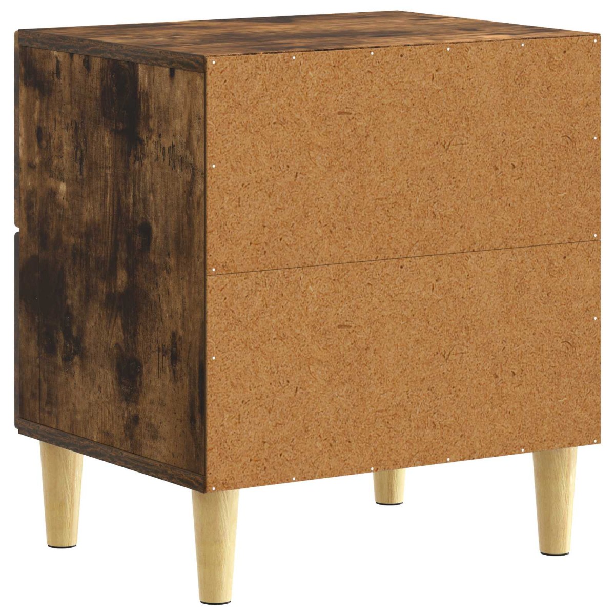 vidaXL Κομοδίνο 2 τμχ. Καπνισμένο Ξύλο Δρυός 43 x 34,5 x 48 εκ