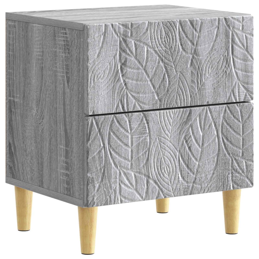 vidaXL Κομοδίνο 2 τμχ. Γκρι Sonoma 43 x 34,5 x 48 εκ