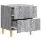 vidaXL Κομοδίνο 2 τμχ. Γκρι Sonoma 43 x 34,5 x 48 εκ
