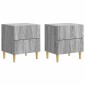 vidaXL Κομοδίνο 2 τμχ. Γκρι Sonoma 43 x 34,5 x 48 εκ