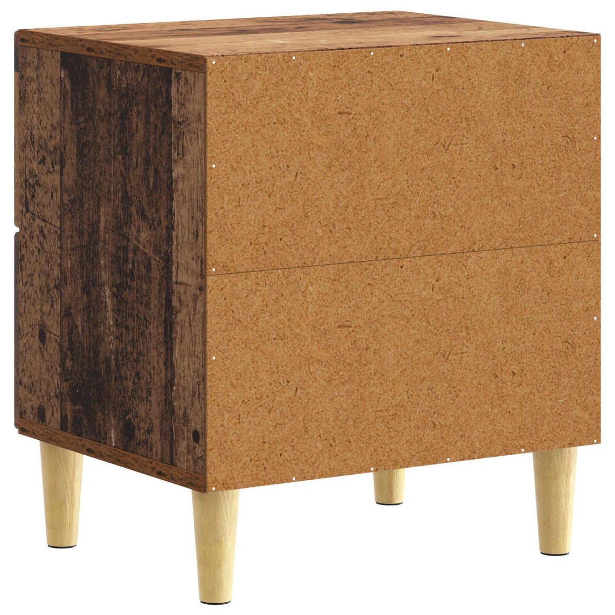 vidaXL Κομοδίνο 2 τμχ. Παλαιωμένο ξύλο 43 x 34,5 x 48 εκ