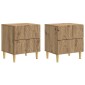 vidaXL Κομοδίνο 2 τμχ. Artisan Δρυς 43 x 34,5 x 48 εκ