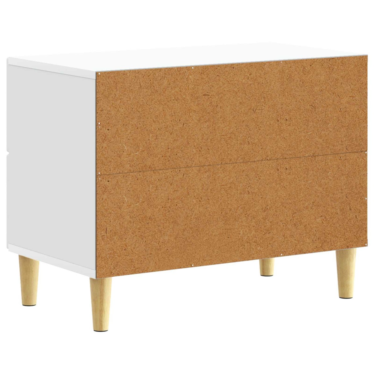 vidaXL Κομοδίνο Λευκό 62 x 34,5 x 48 εκ Επεξεργασμένο Ξύλο