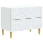vidaXL Κομοδίνο Λευκό 62 x 34,5 x 48 εκ Επεξεργασμένο Ξύλο