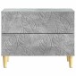 vidaXL Κομοδίνο Γκρι Σκυροδέματος 62 x 34,5 x 48 εκ Επεξεργασμένο Ξύλο
