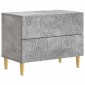 vidaXL Κομοδίνο Γκρι Σκυροδέματος 62 x 34,5 x 48 εκ Επεξεργασμένο Ξύλο