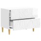 vidaXL Κομοδίνο Γυαλιστερό Λευκό 62 x 34,5 x 48 εκ Επεξεργασμένο Ξύλο