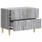 vidaXL Κομοδίνο Γκρι Sonoma 62 x 34,5 x 48 εκ Επεξεργασμένο Ξύλο