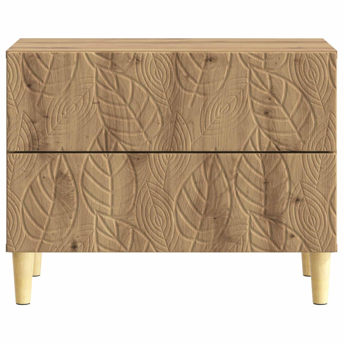 vidaXL Κομοδίνο Artisan Δρυς 62 x 34,5 x 48 εκ Επεξεργασμένο Ξύλο