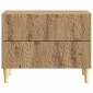 vidaXL Κομοδίνο Artisan Δρυς 62 x 34,5 x 48 εκ Επεξεργασμένο Ξύλο