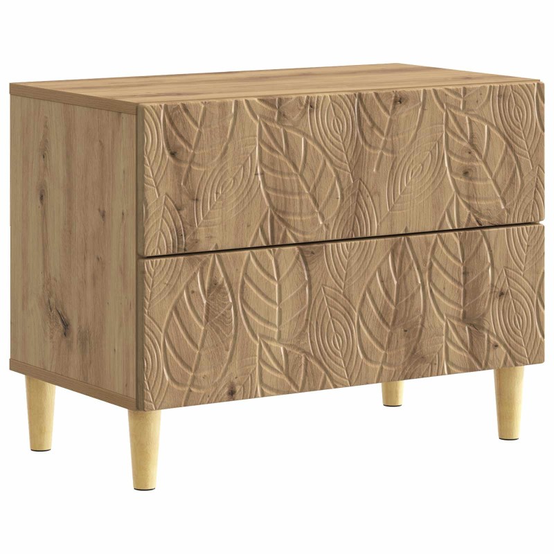 vidaXL Κομοδίνο Artisan Δρυς 62 x 34,5 x 48 εκ Επεξεργασμένο Ξύλο