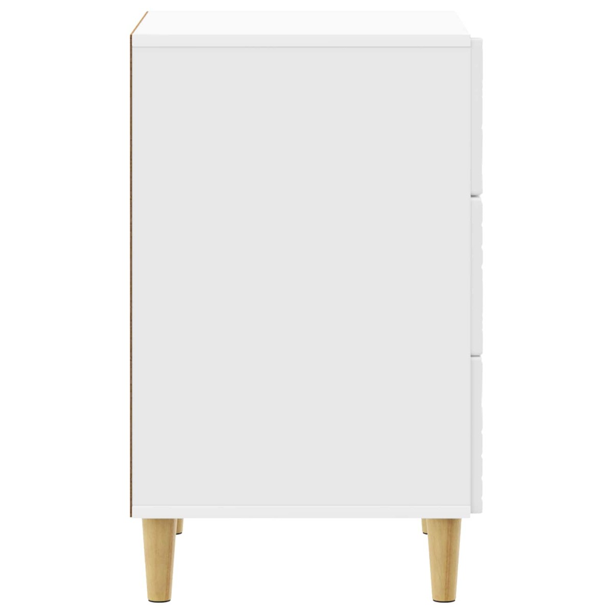 vidaXL Κομοδίνο Γυαλιστερό Λευκό 43 x 39,5 x 66,5 εκ