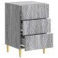 vidaXL Κομοδίνο Γκρι Sonoma 43 x 39,5 x 66,5 εκ Επεξεργασμένο Ξύλο