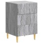 vidaXL Κομοδίνο Γκρι Sonoma 43 x 39,5 x 66,5 εκ Επεξεργασμένο Ξύλο