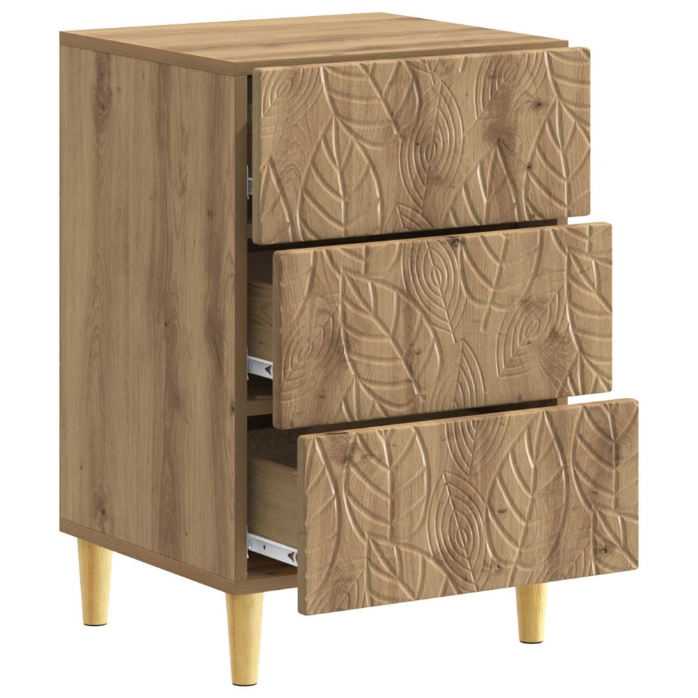 vidaXL Κομοδίνο Artisan Δρυς 43 x 39,5 x 66,5 εκ Επεξεργασμένο Ξύλο