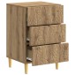 vidaXL Κομοδίνο Artisan Δρυς 43 x 39,5 x 66,5 εκ Επεξεργασμένο Ξύλο
