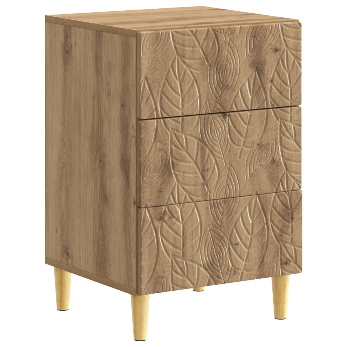 vidaXL Κομοδίνο Artisan Δρυς 43 x 39,5 x 66,5 εκ Επεξεργασμένο Ξύλο