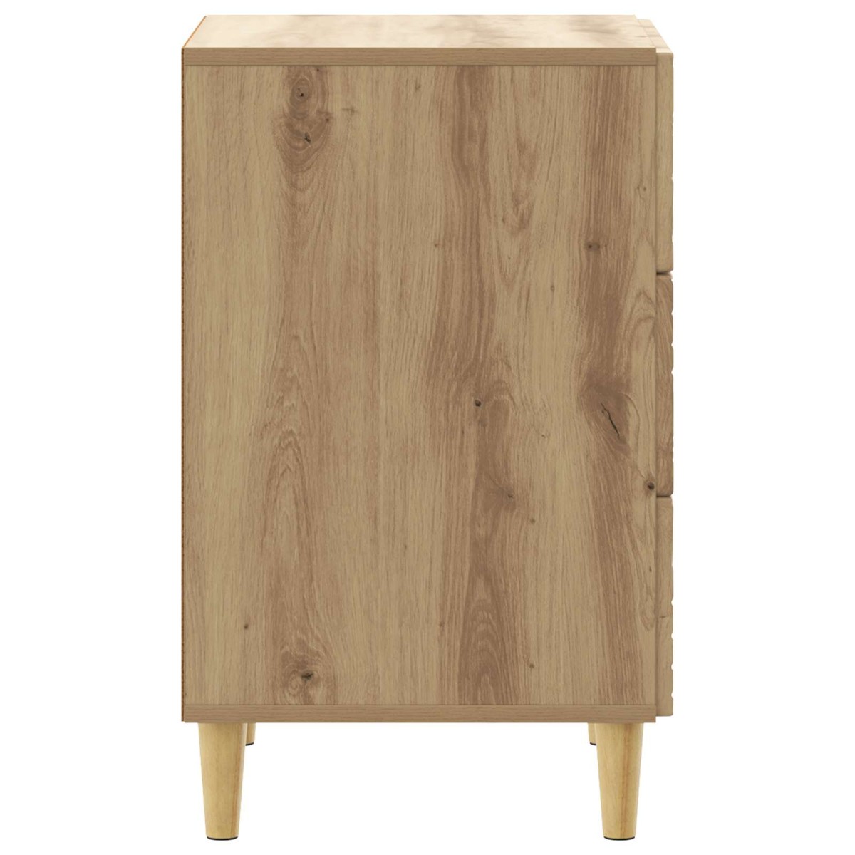 vidaXL Κομοδίνο Artisan Δρυς 43 x 39,5 x 66,5 εκ Επεξεργασμένο Ξύλο
