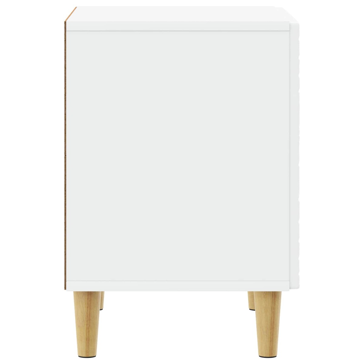 vidaXL Κομοδίνο Λευκό 43 x 34,5 x 50 εκ Επεξεργασμένο Ξύλο