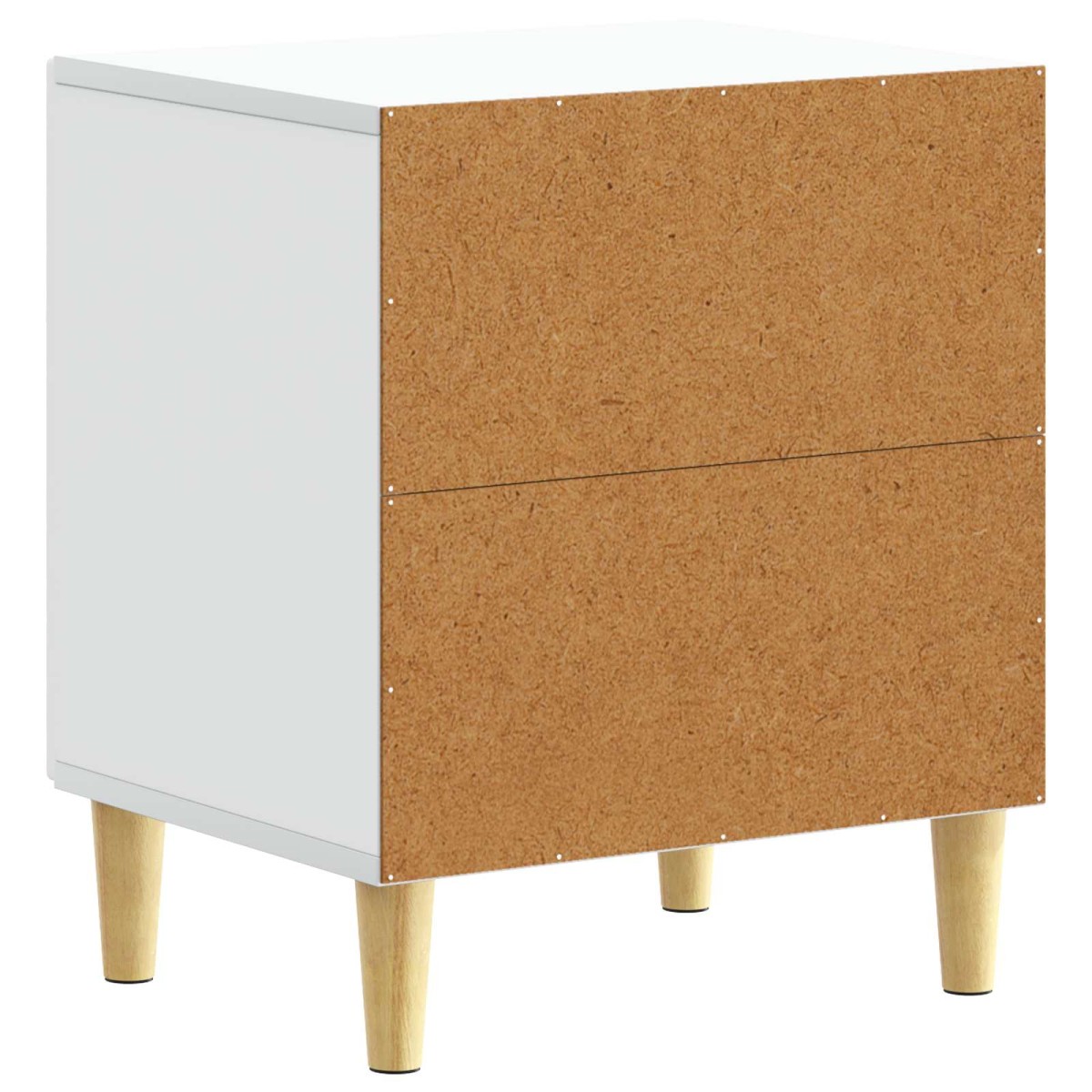 vidaXL Κομοδίνο Λευκό 43 x 34,5 x 50 εκ Επεξεργασμένο Ξύλο