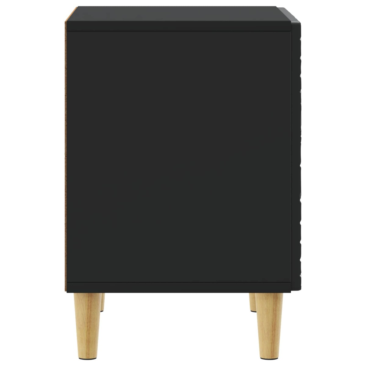 vidaXL Κομοδίνο Μαύρο 43 x 34,5 x 50 εκ Επεξεργασμένο Ξύλο