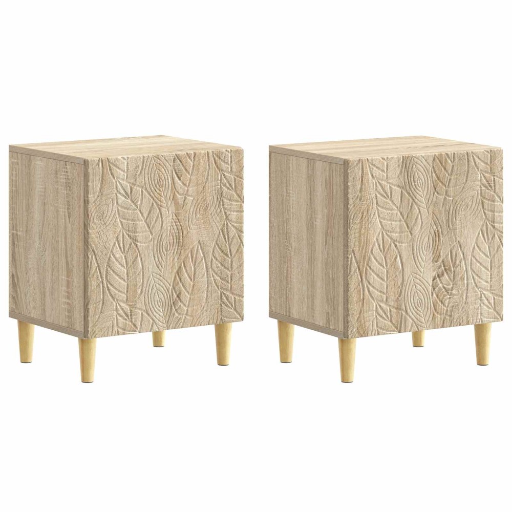 vidaXL Κομοδίνο 2 τεμ. Sonoma Δρυς 43 x 34,5 x 50 εκ