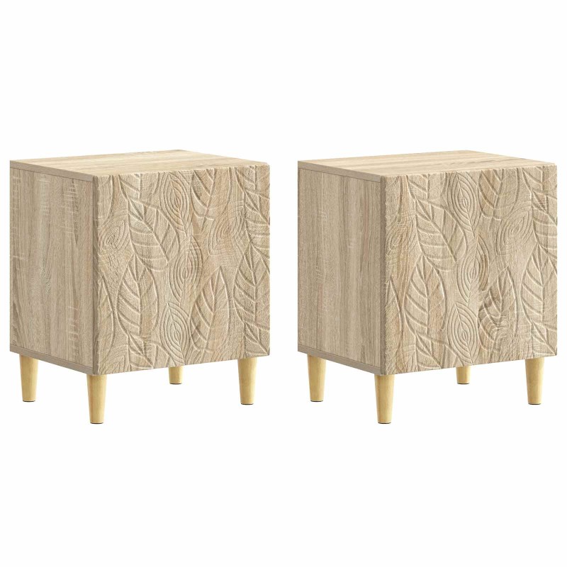 vidaXL Κομοδίνο 2 τεμ. Sonoma Δρυς 43 x 34,5 x 50 εκ