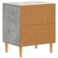 vidaXL Κομοδίνο Γκρι Σκυροδέματος 43 x 34,5 x 50 εκ Επεξεργασμένο Ξύλο