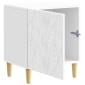 vidaXL Κομοδίνο 2 τεμ. Γυαλιστερό Λευκό 43 x 34,5 x 50 εκ