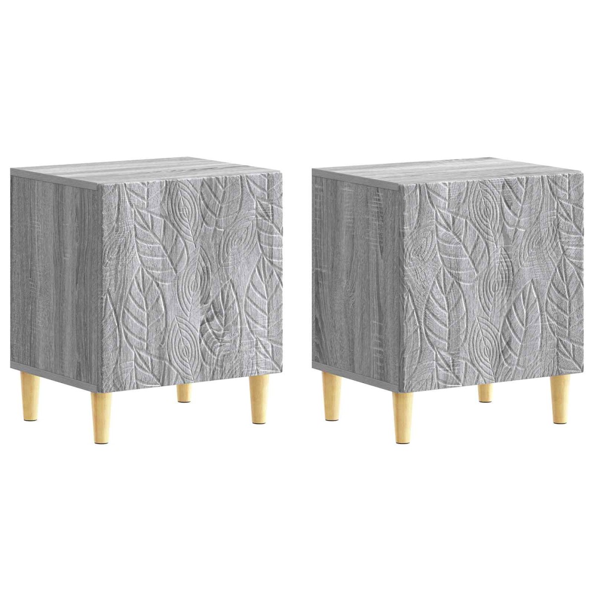 vidaXL Κομοδίνο 2 τεμ. Γκρι Sonoma 43 x 34,5 x 50 εκ