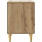 vidaXL Κομοδίνο Artisan Δρυς 43 x 34,5 x 50 εκ Επεξεργασμένο Ξύλο
