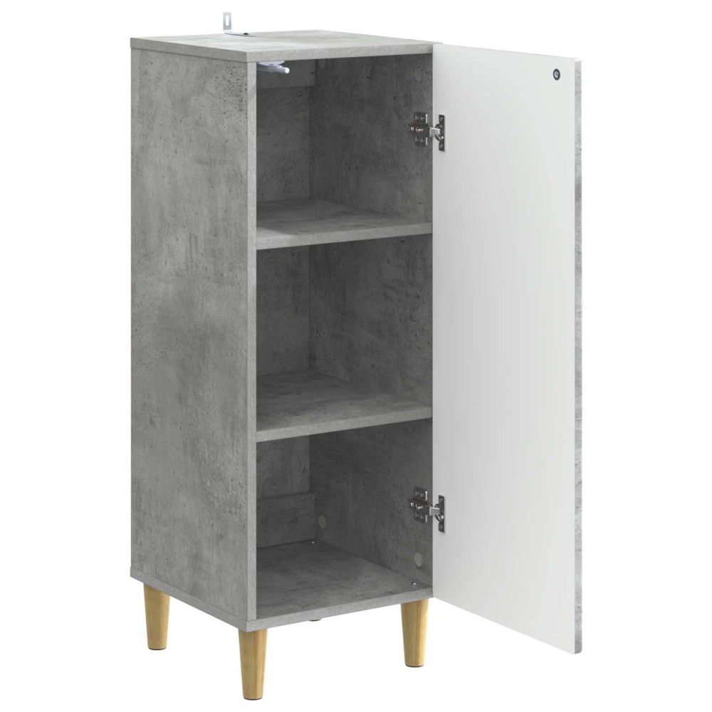 vidaXL Πλαϊνό γραφείο Γκρι Σκυροδέματος 33 x 34,5 x 90 εκ