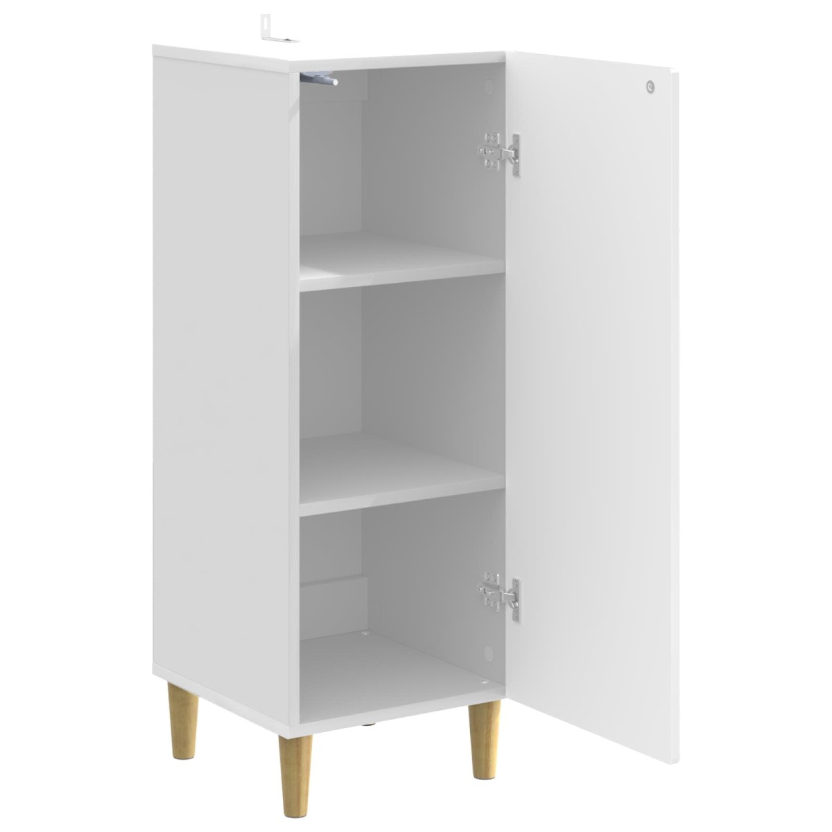 vidaXL Πλαϊνό γραφείο Γυαλιστερό Λευκό 33 x 34,5 x 90 εκ