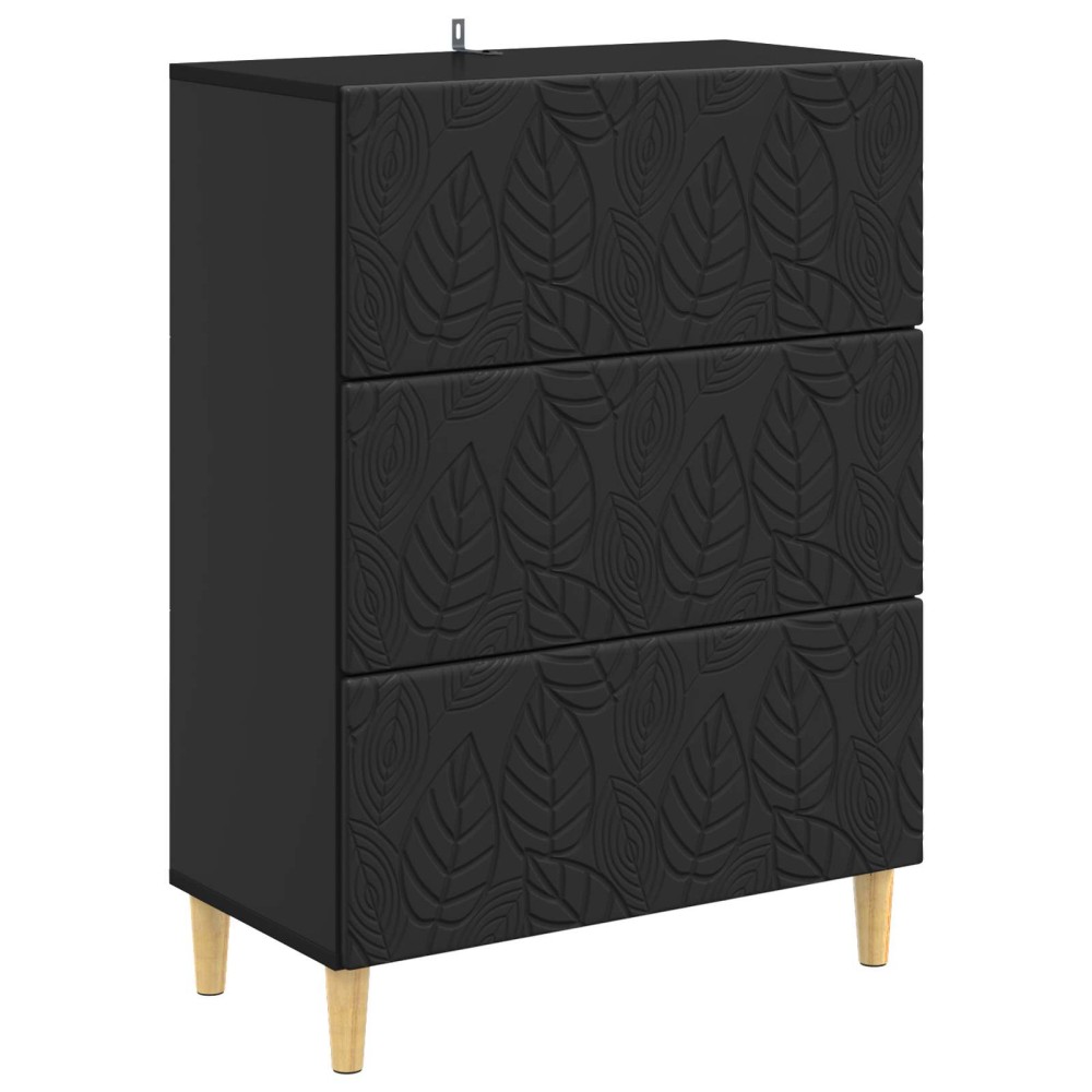 vidaXL Ντουλάπι με Συρτάρια Μαύρο 66 x 34,5 x 90 εκ Επεξεργασμένο Ξύλο