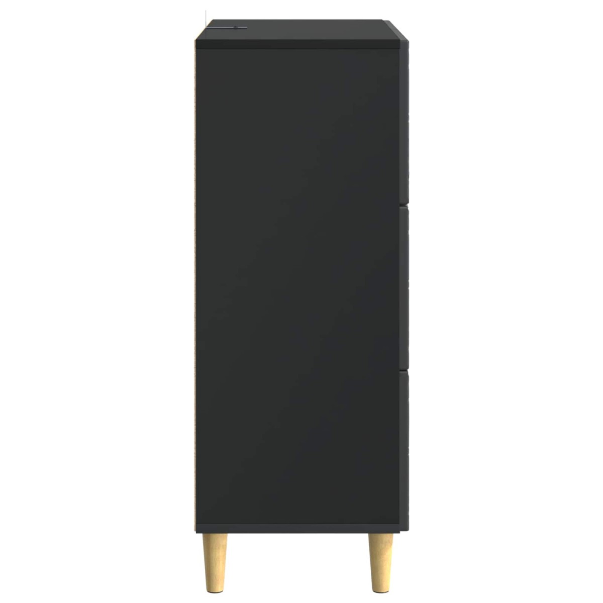 vidaXL Ντουλάπι με Συρτάρια Μαύρο 66 x 34,5 x 90 εκ Επεξεργασμένο Ξύλο