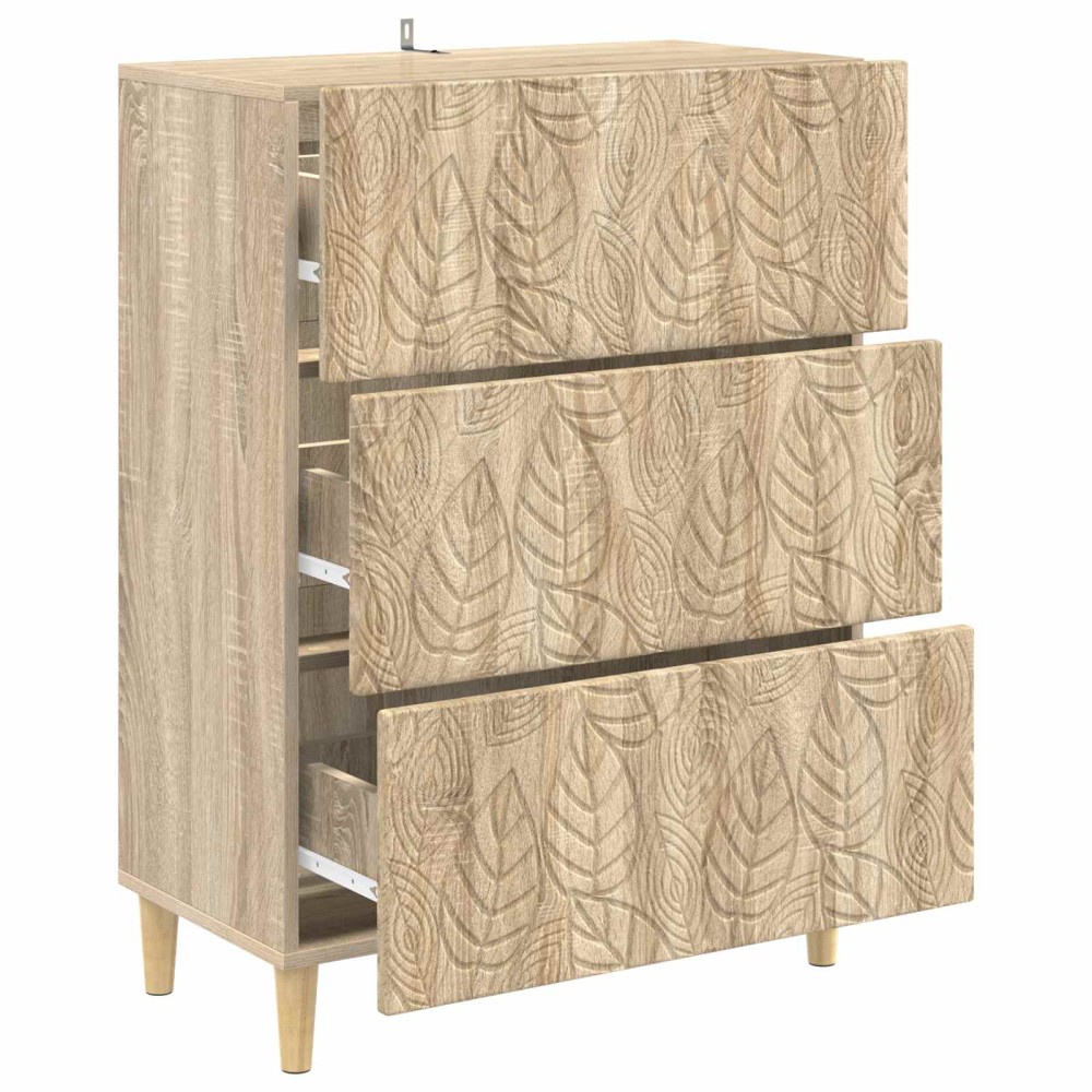 vidaXL Ντουλάπι με Συρτάρια Sonoma Δρυς 66 x 34,5 x 90 εκ