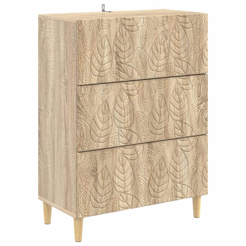 vidaXL Ντουλάπι με Συρτάρια Sonoma Δρυς 66 x 34,5 x 90 εκ