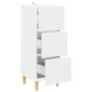vidaXL Ντουλάπι με Συρτάρια Λευκό 33 x 34,5 x 90 εκ Επεξεργασμένο Ξύλο