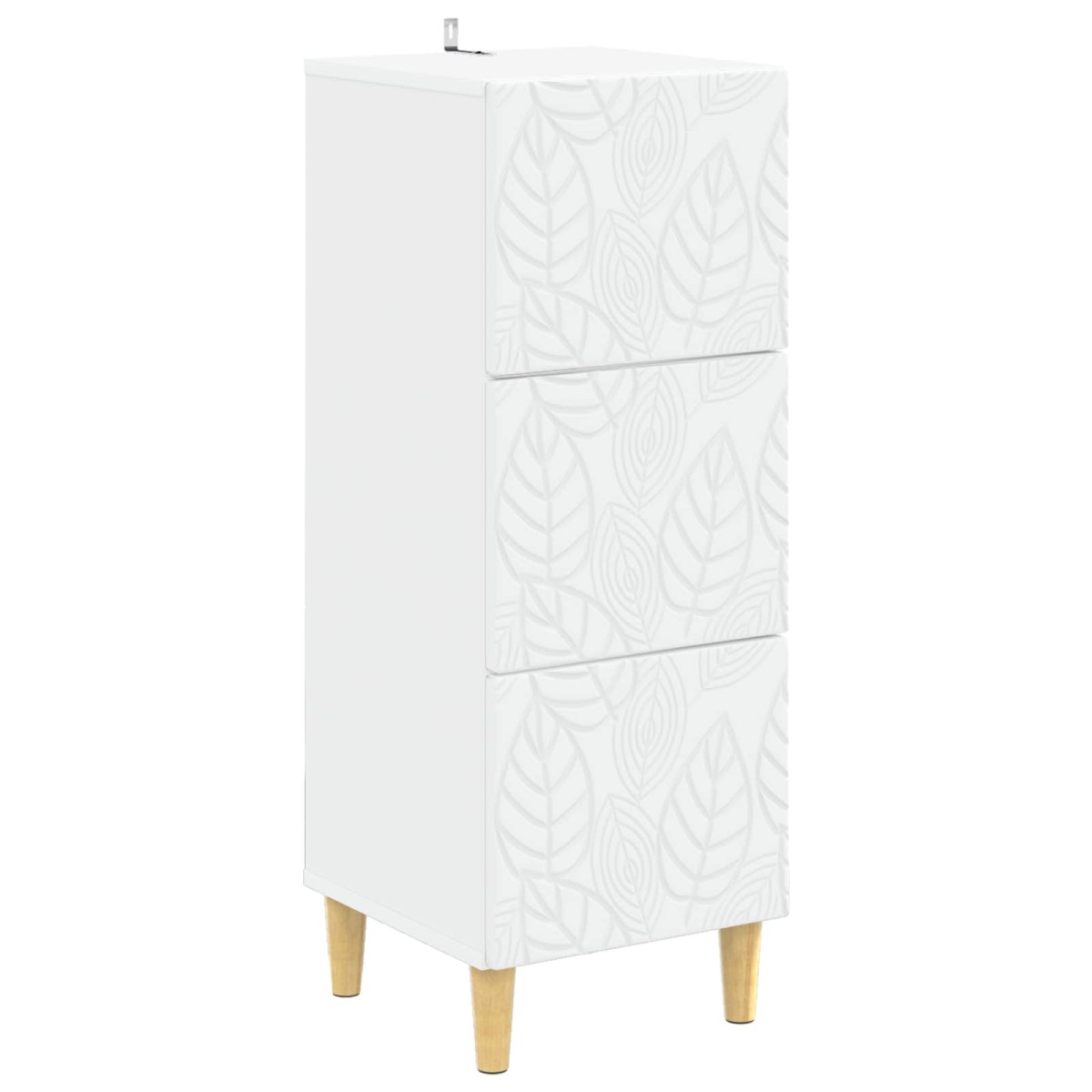 vidaXL Ντουλάπι με Συρτάρια Λευκό 33 x 34,5 x 90 εκ Επεξεργασμένο Ξύλο