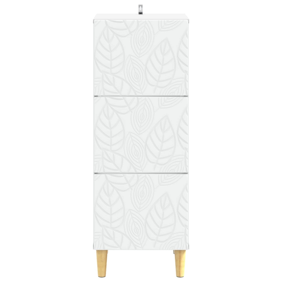 vidaXL Ντουλάπι με Συρτάρια Λευκό 33 x 34,5 x 90 εκ Επεξεργασμένο Ξύλο