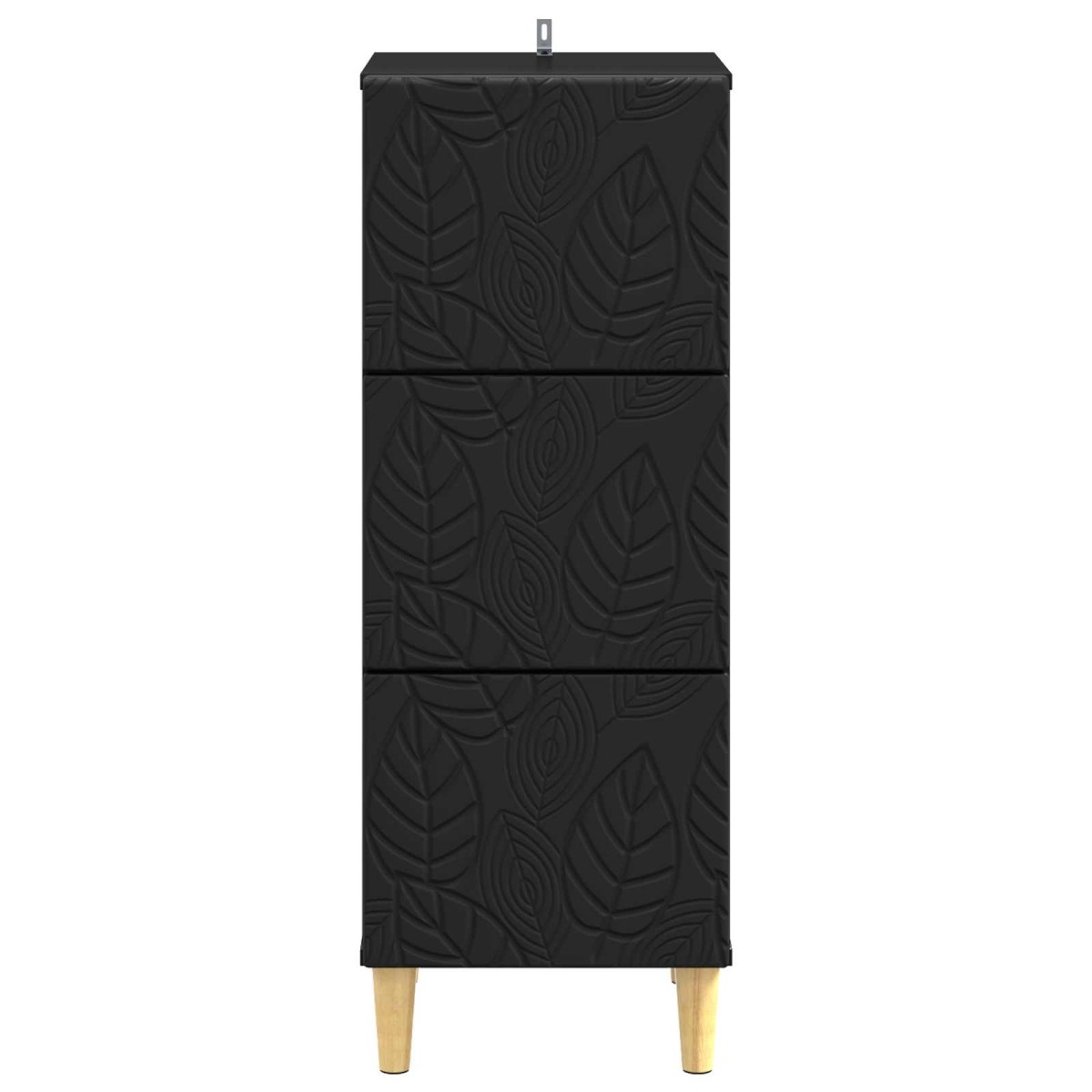 vidaXL Ντουλάπι με Συρτάρια Μαύρο 33 x 34,5 x 90 εκ Επεξεργασμένο Ξύλο