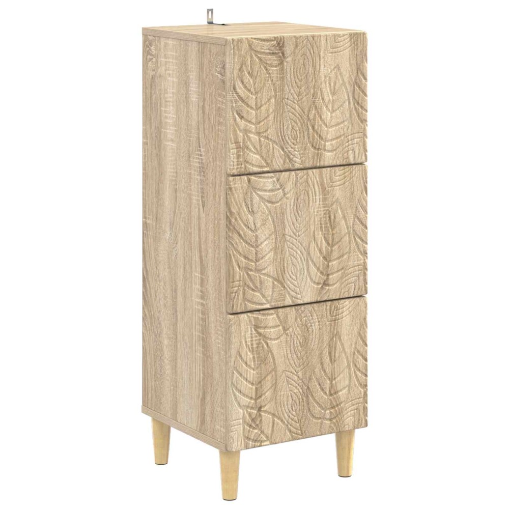 vidaXL Ντουλάπι με Συρτάρια Sonoma Δρυς 33 x 34,5 x 90 εκ