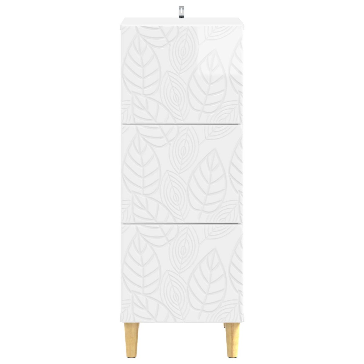 vidaXL Ντουλάπι με Συρτάρια Γυαλιστερό Λευκό 33 x 34,5 x 90 εκ