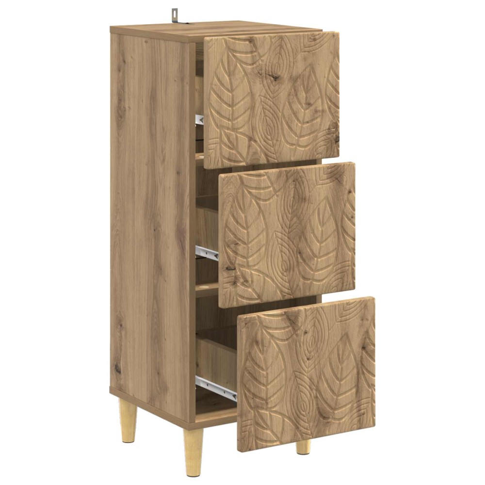 vidaXL Ντουλάπι με Συρτάρια 33 x 34,5 x 90 εκ Επεξεργασμένο Ξύλο