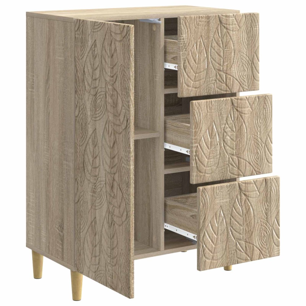 vidaXL Πλαϊνό γραφείο Sonoma Δρυς 66 x 34,5 x 90 εκ Επεξεργασμένο Ξύλο