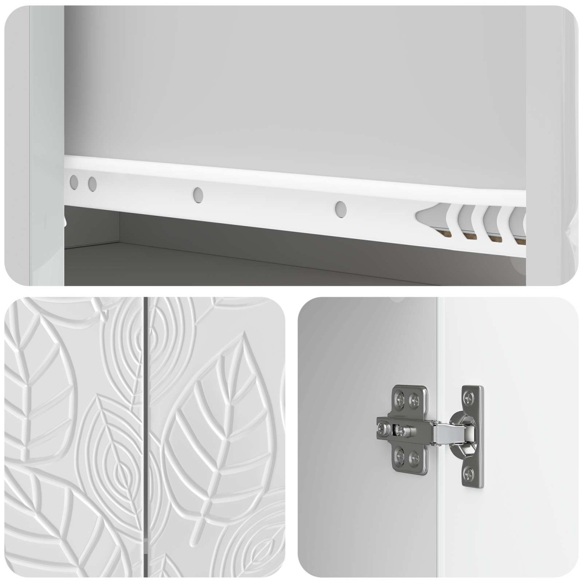 vidaXL Πλαϊνό γραφείο Γυαλιστερό Λευκό 66 x 34,5 x 90 εκ